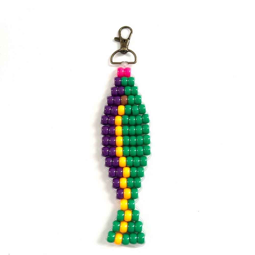 Handmade Fish Pony Bead Keychain